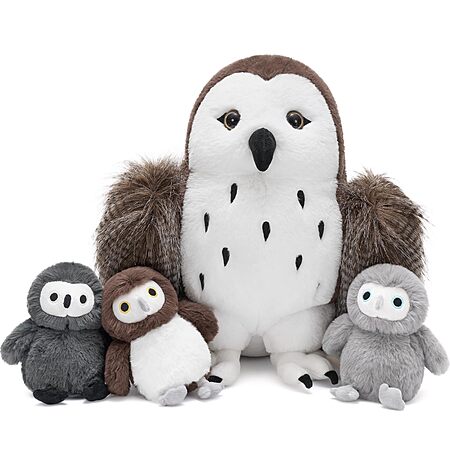 4-Piece Karister 18" Mother Brown Owl w/ 3 Baby Owls Plushie Set $13.49 + Free Shipping w/ Prime or on $35+