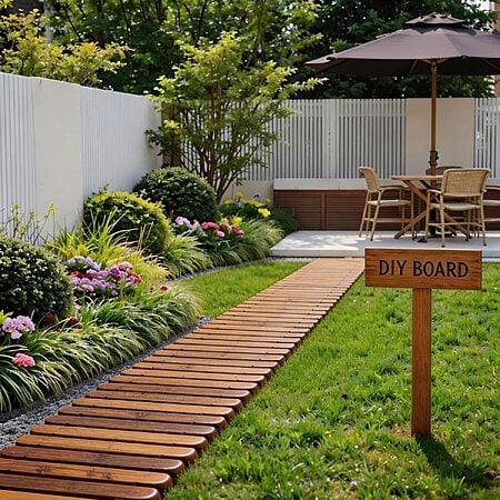 8' Spurgehom Cedar Roll-Out Wooden Pathway Walkway $39.99 + Free Shipping