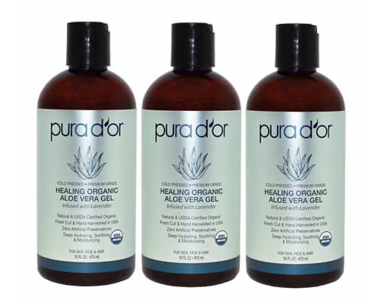 Costco Members Pura D Or Organic Aloe Vera Gel 3 Pack 19 99 Original 24 99 Free Shipping