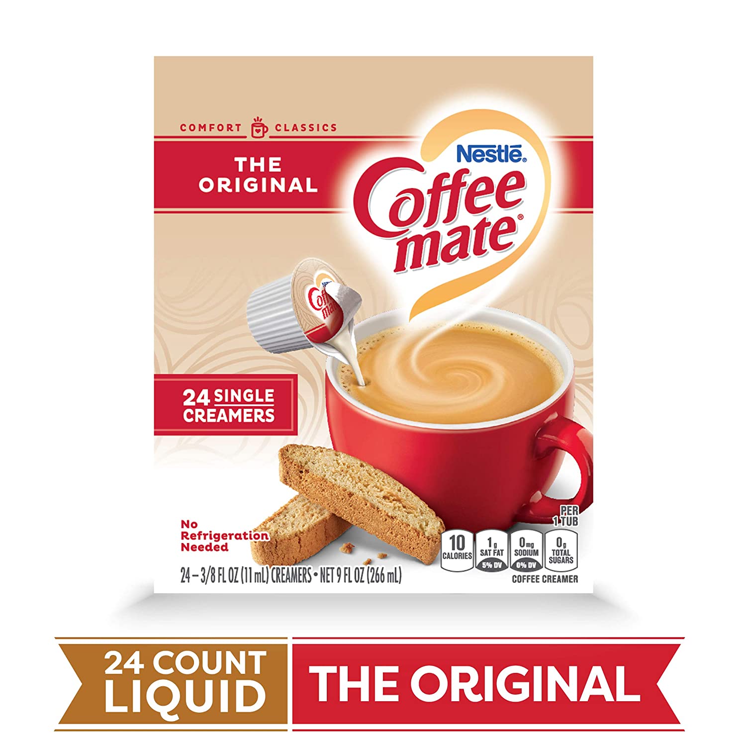 Coffee Mate The Original Liquid Coffee Creamer 24 ct Box (Pack of 4) Total 96 Count $5.79