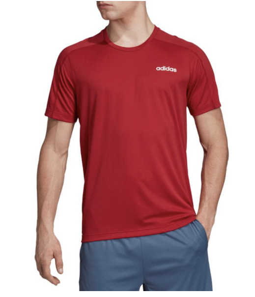 adidas Men's Design 2 Move T-Shirt (White or Red) on sale for $10