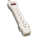 Tripp Lite Protect It! 7-outlet surge protector coaxial 2160 joules 330/400/400 let through rating $17.95 at Amazon