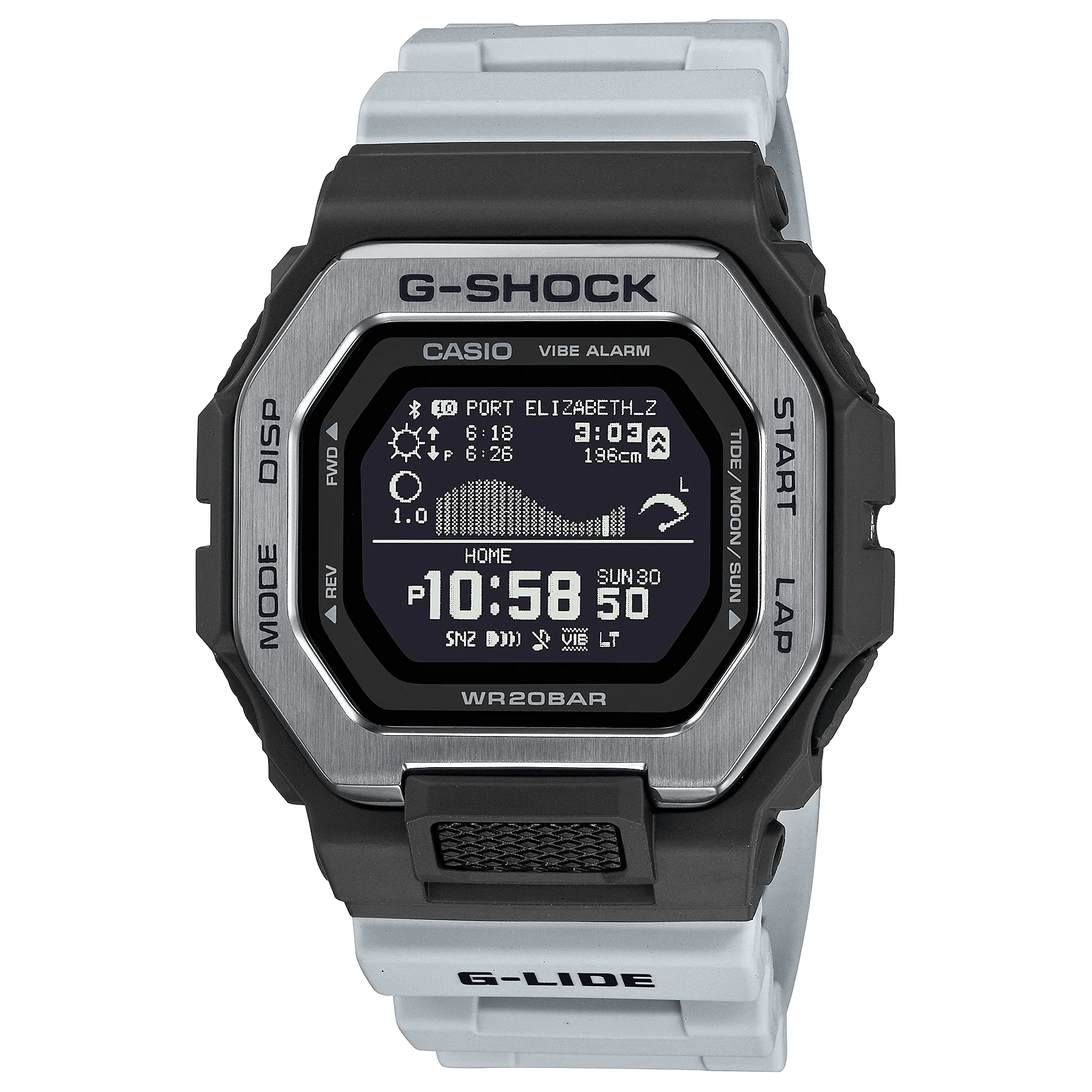 G-Shock Digital G-LIDE Tide Graph Gray Men's Watch GBX100TT-8 $100 @ TimeMachinePlus