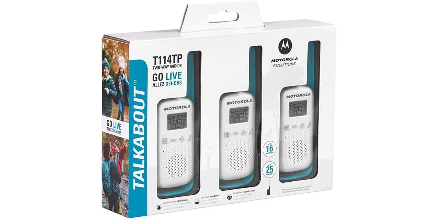3-Pack Motorola Portables Talkabout Battery Operated Two-Way Radios $40 + Free Shipping w/ Prime $39.99