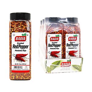 Badia Crushed Red Pepper 12 Oz (Pack of 6) $13.86 + FS with Prime