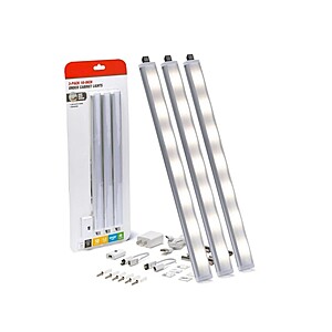 Hyper Tough 3 Pack 10" Under Cabinet Light $5.61 or Less + Free Ship to Store $4.99