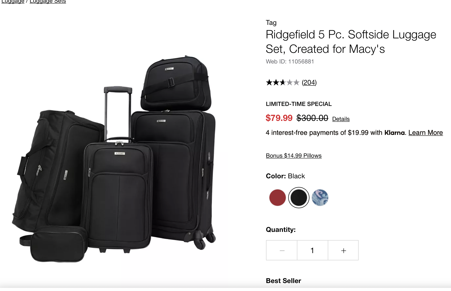ridgefield luggage set