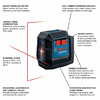 Bosch 50 ft. 1.5V Self-Leveling Cross-Line Laser Level, Red $39.99