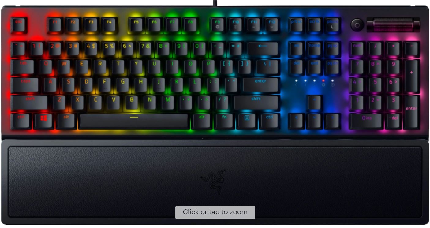 Razer BlackWidow V3 Green Switches Mechanical Gaming Keyboard - Gamestop $89.99