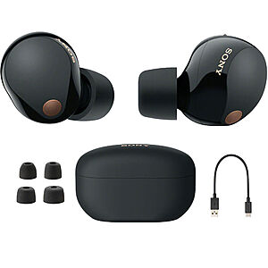 Sony WF-1000XM5 Noise Canceling Truly Wireless Earbuds (Black)