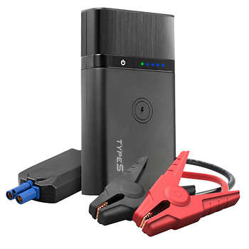 Type S Lithium Jump Starter Portable Power Bank With Built In Wireless Charging Costco 59 99