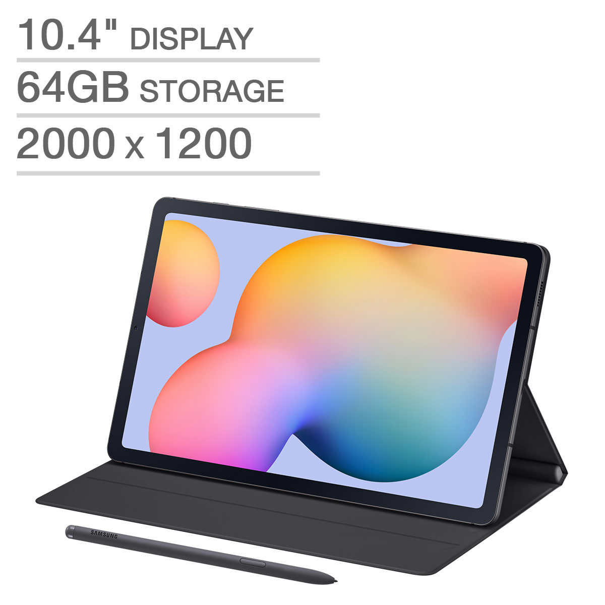 Starts 08 05 Samsung Galaxy Tab S6 Lite 64gb Oxford Gray With S Pen And Book Cover Costco 300