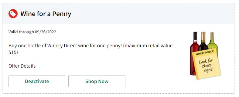 Winery Direct wine for $0.01 - YMMV