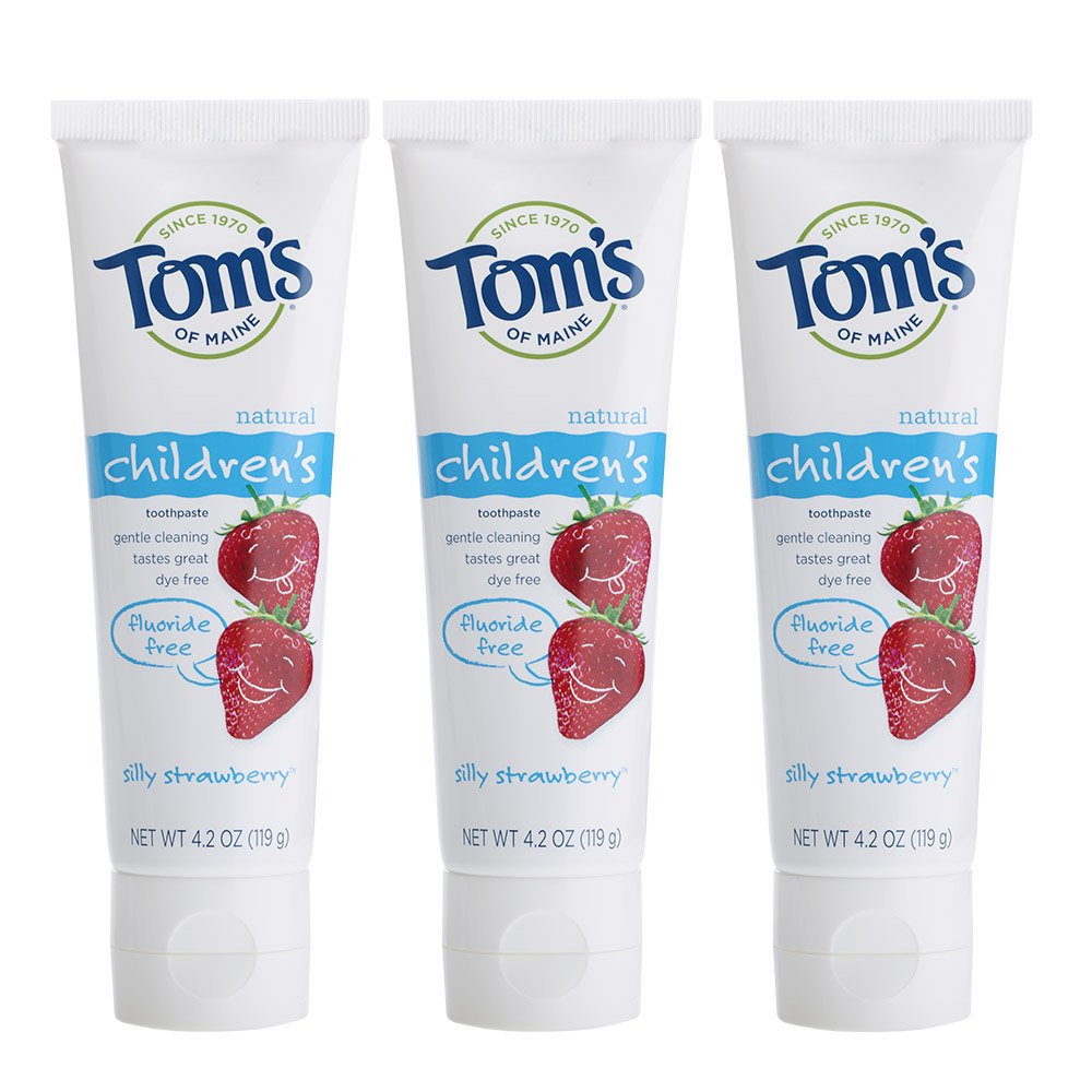 Tom's of Maine Fluoride-Free Children's Toothpaste, Kids Toothpaste, Natural Toothpaste, Silly Strawberry, 4.2 Ounce, Pack of 3 $5.29