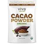 Viva Naturals Organic Non-GMO Cacao Powder, 2 Pound Bag $16.99 + ship @amazon lightning deal