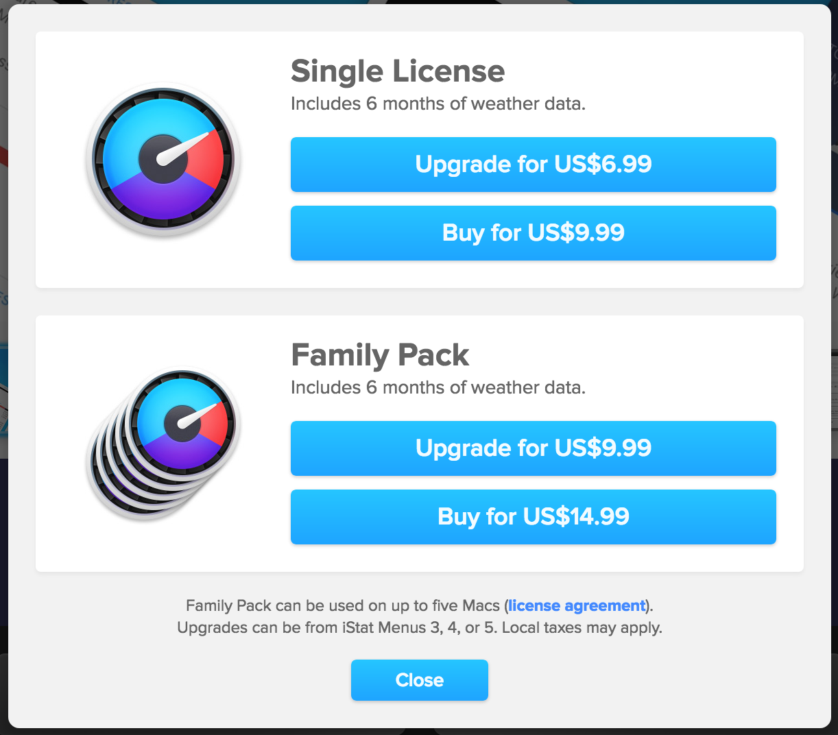 Istat Menus App Store