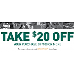$20 off $100 @ Dick's sporting goods via Facebook offer or use code online