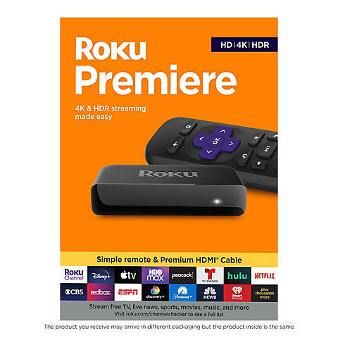 Roku Premiere 4K HDR Streaming Media Player $19.99 + Free Shipping @ BJ's Wholesale