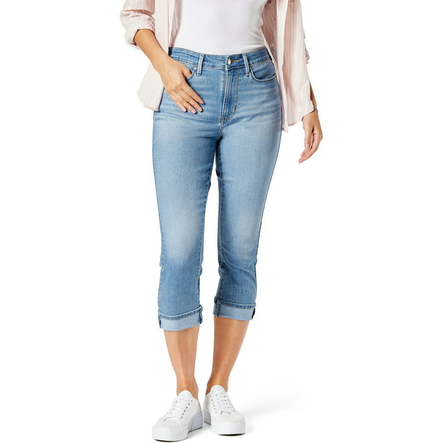 Signature by Levi Strauss & Co. Women's Jeans: Mid Rise Capri $5, High Rise Straight $8, Heritage High-Rise Loose Straight $8, Shaping Mid Rise Bootcut  $10 & More @ Walmart