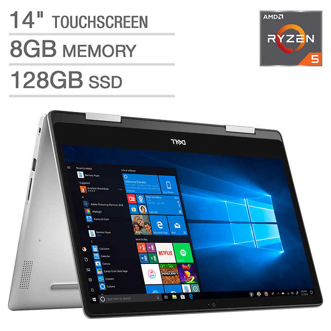 Dell Inspiron 14 5000 2-in-1 Laptop: Ryzen 5 3500U, 14" 1080p Touchscreen, 8GB DDR4, 128GB SSD, Vega 8, Win 10 $399.99 + Shipping @ Costco