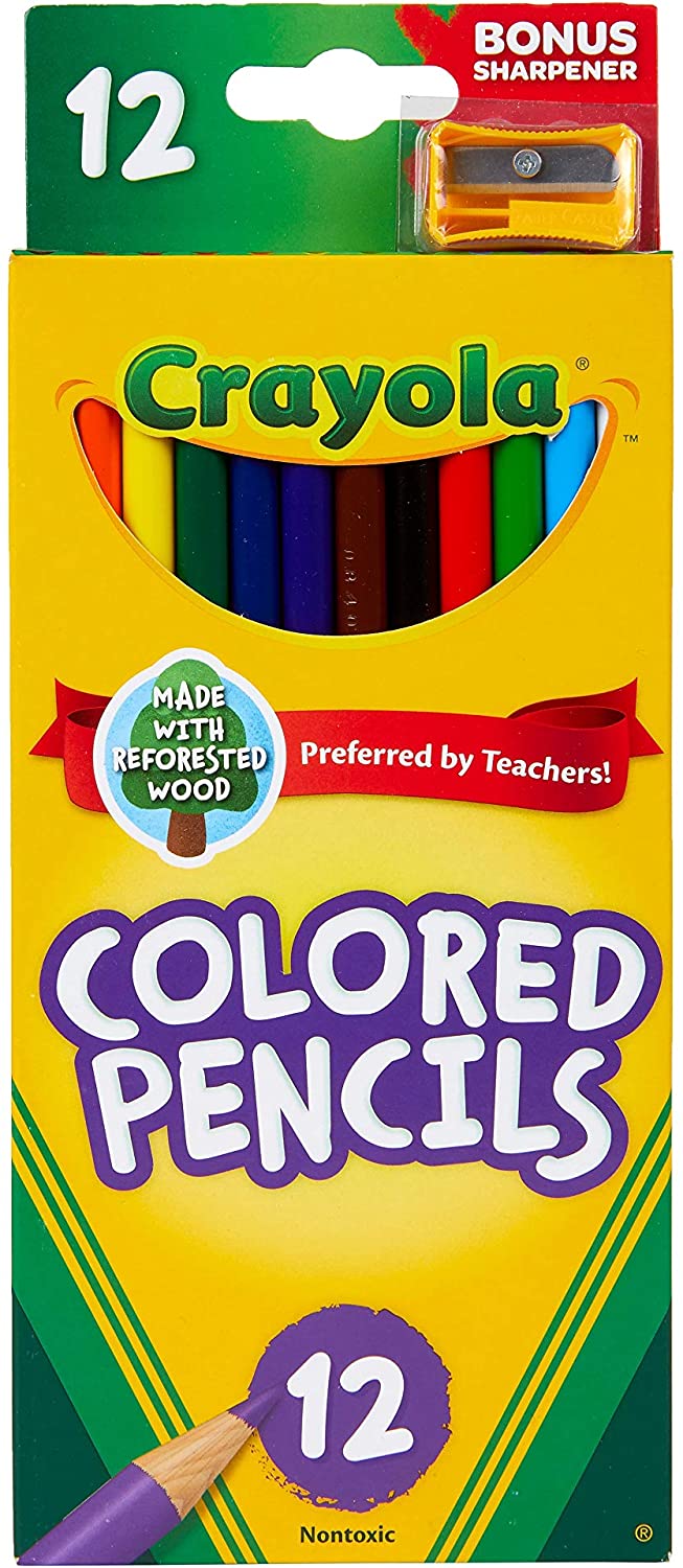 12-Pack Crayola Colored Pencils (Assorted Colors) + Pencil Sharpener $0.97 + Free Shipping @ Staples