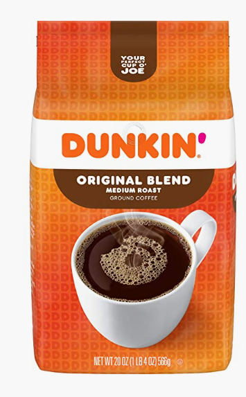 Dunkin' Original Blend Medium Roast Ground Coffee, 20 Ounces (Pack of 6)with subscribe and save