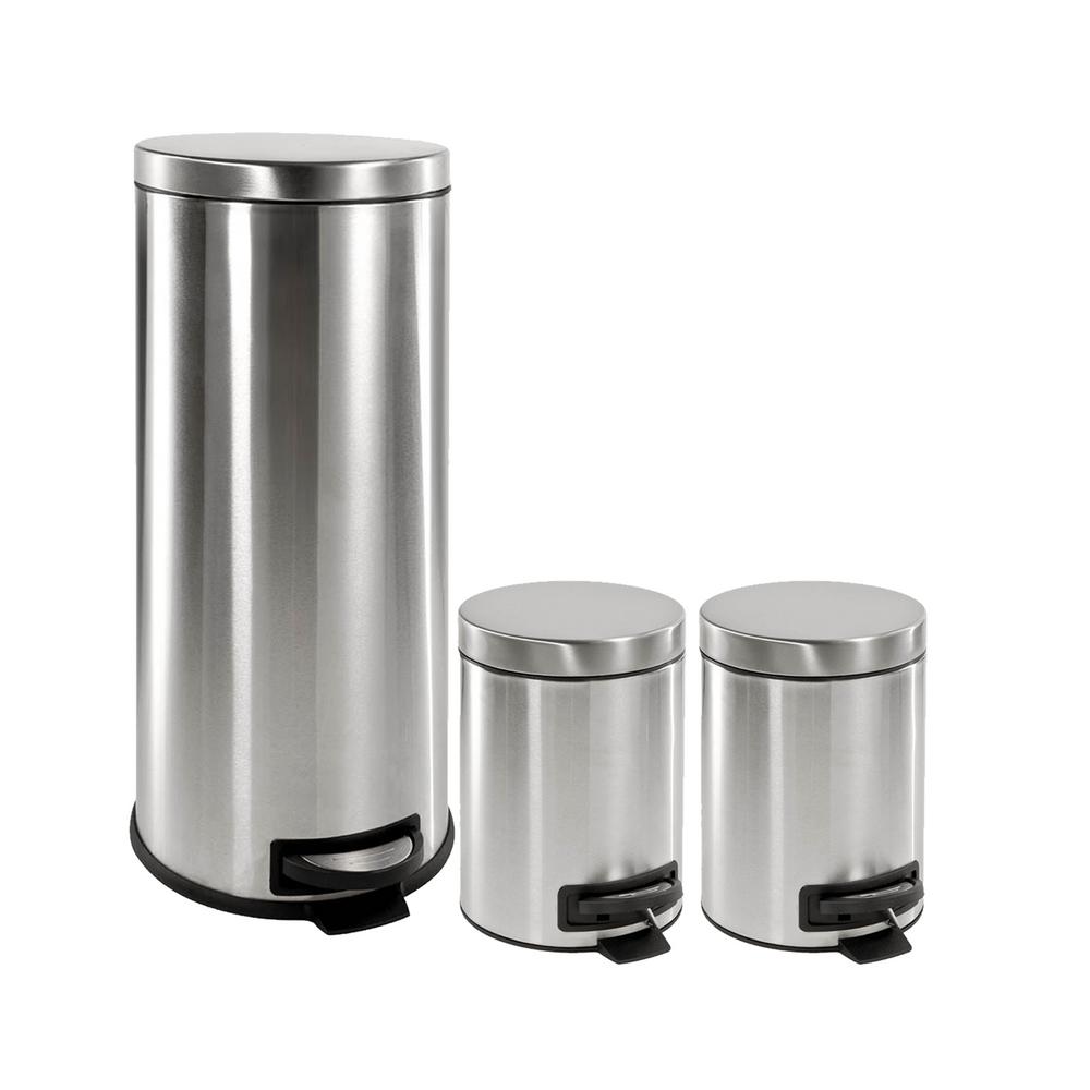 Hdx Stainless Steel Garbage Can Combo 30 L 5 L 5 L 19 99 F S