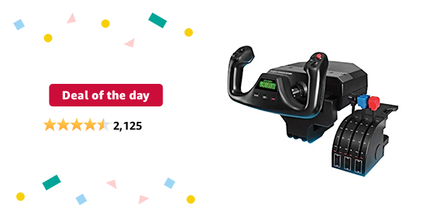 Deal of the day for Prime Members: Logitech G PRO Flight Yoke System,  Professional Simulation Yoke and Throttle Quadrant, 3 Modes, 75  Programmable Controls, Configurable - $99