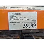 Costco Bella Ceramic Griddle [ 2781607 ] [ 829486352027 ] $39.99
