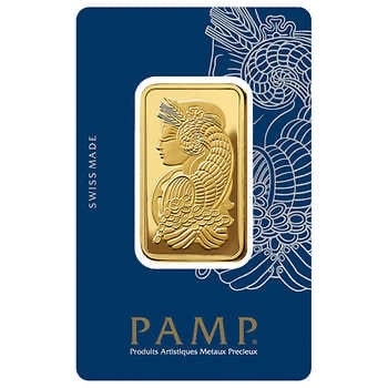 1 oz Gold Bar PAMP Suisse Lady Fortuna Veriscan (New In Assay) - $2220