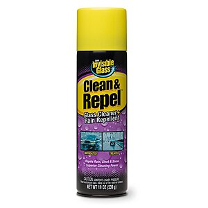 Invisible Glass 91184 Clean & Repel Aerosol Glass Cleaner and Rain Repellent 19oz Amazon $5.46