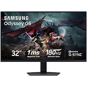 32" Samsung Odyssey G50D QHD IPS 180Hz 1ms AMD FreeSync and G-Sync Compatible Gaming Monitor with HDR 400 - $249.99 @ Best Buy w/ free shipping