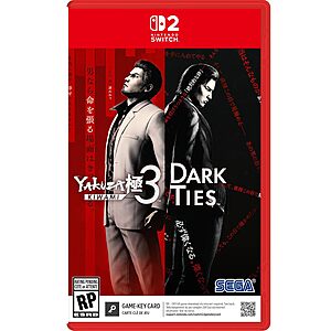 Yakuza Kiwami 3 & Dark Ties (PS5, Switch 2, Game-Key Card) - $29.99
