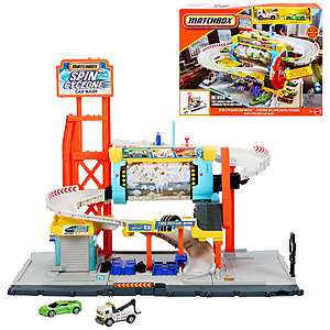 Matchbox Spin Cyclone Car Wash Playset with 1:64 Scale Die-Cast Toy Corvette & Tow Truck - $27 @ Walmart