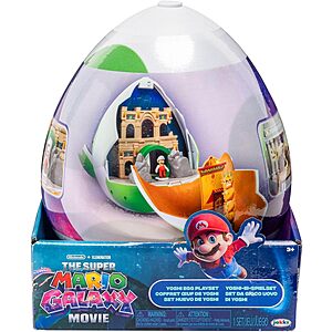 The Super Mario Galaxy Movie &ndash; 9-Inch Yoshi Egg Playset with 1.5&rdquo; Yoshi and Exclusive Fire Mario Action Figures - $13.99 @ Macy's