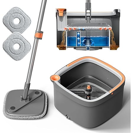 KZKR Spin Mop and Bucket Set (2 Pads) - $19.99 @ Woot w/ free prime shipping