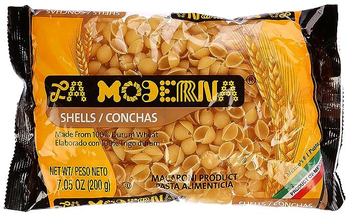 La Moderna Shells Pasta, Noodles, Durum Wheat, Protein, Fiber, Vitamins, 7 Oz - $0.31