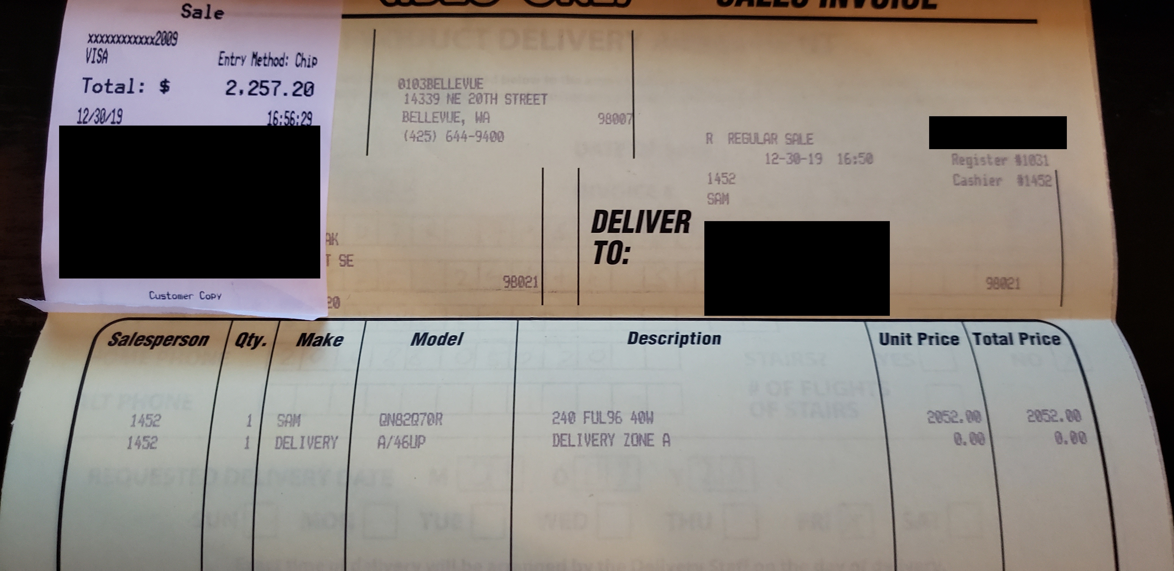 Samsung QN82Q70RAF 82" Class Smart QLED 4K UHD TV $2052