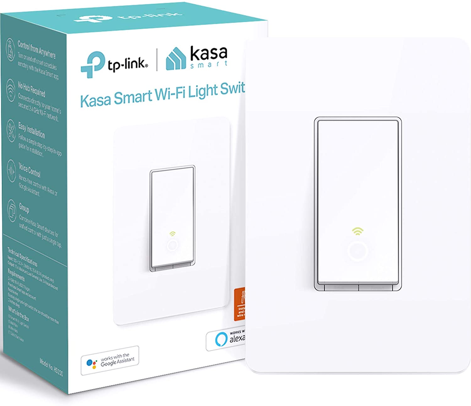 TP-Link Kasa Smart WiFi Light Switch HS200 + 15% back for Prime cardholders - $9.99 AC + FS w/ Prime