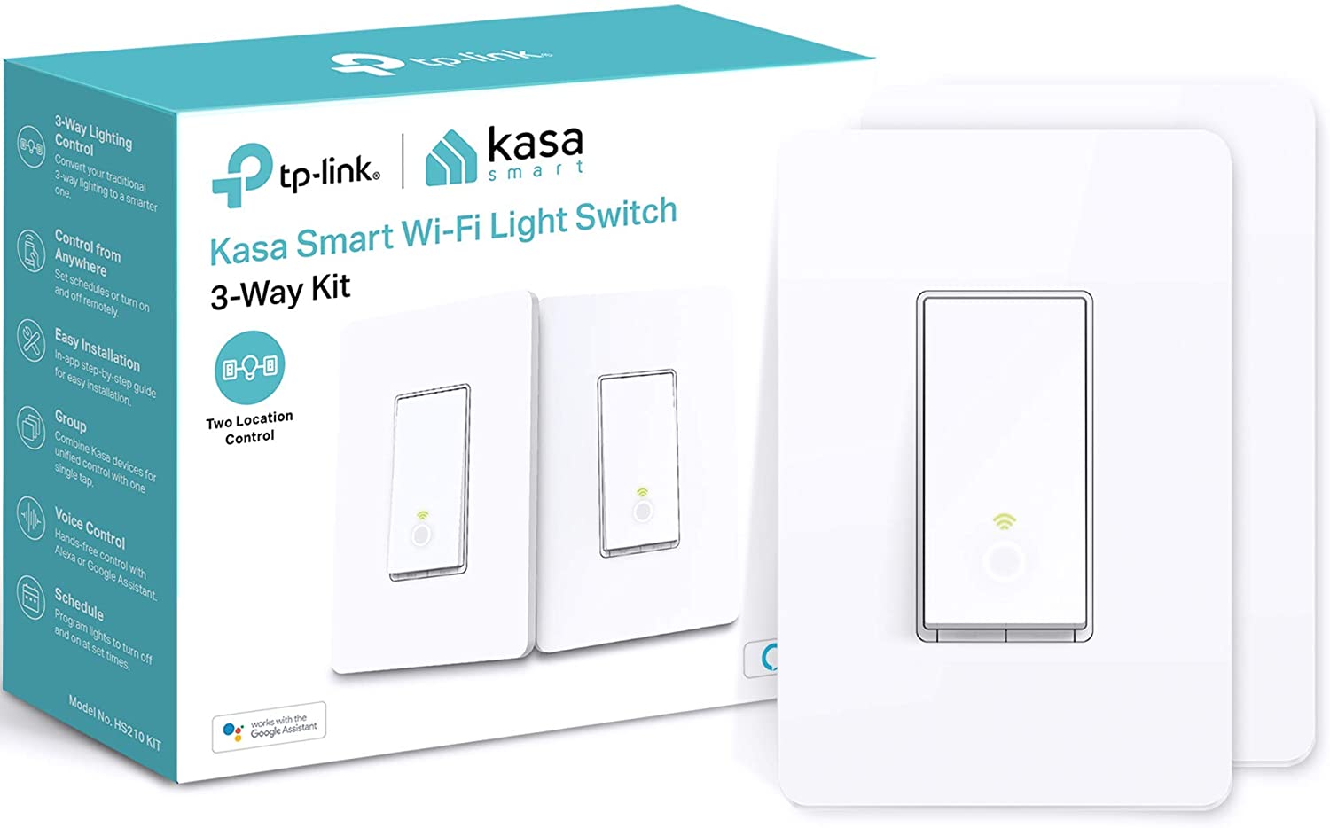 TP-Link Kasa Smart 3-Way WiFi Switch HS210 KIT - $27.99 AC + FS w/ Prime