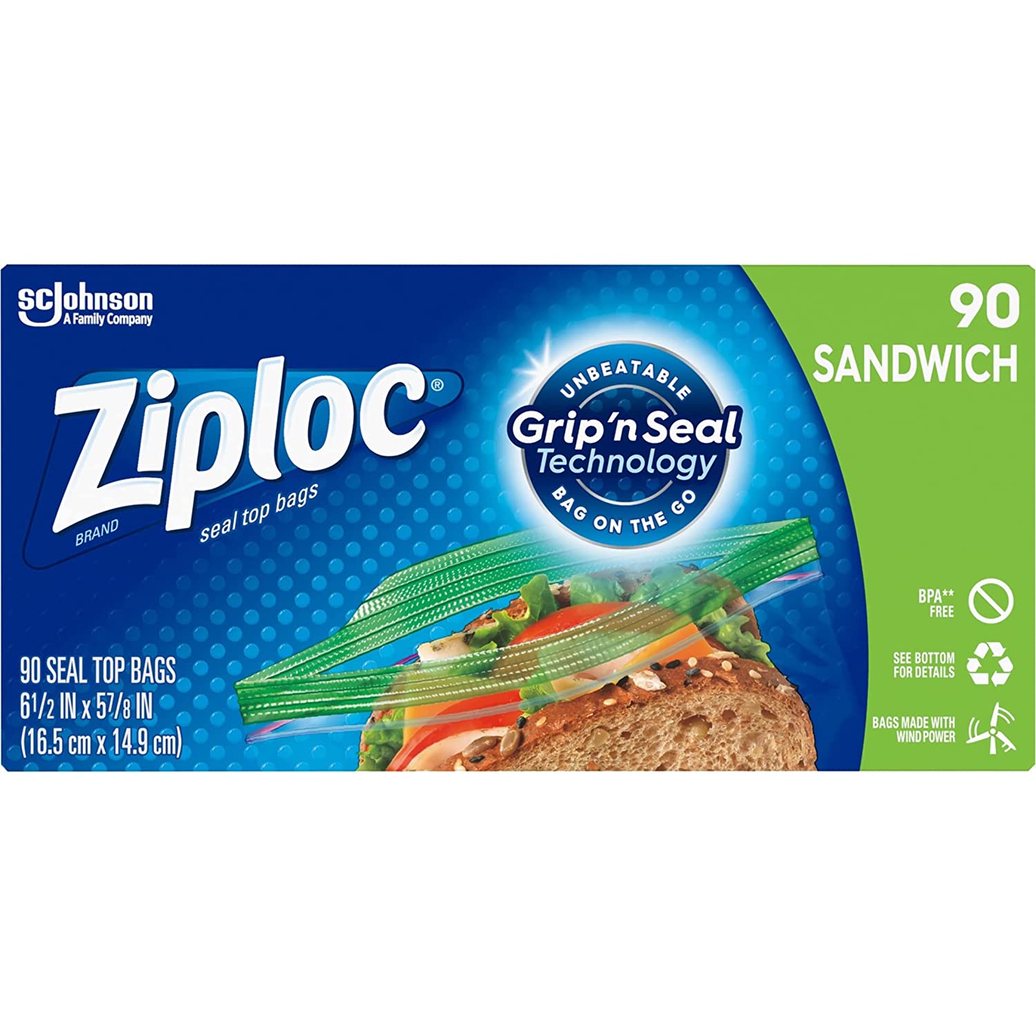 1080-Count Ziploc Sandwich Bags (90-Count, 12-Pack) - $16.12 + FS w/ Prime