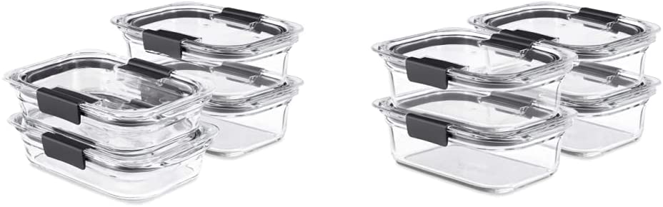 6-Piece Rubbermaid Brilliance Glass Food Storage Containers (2x 3.2-Cup + 8- Cup)