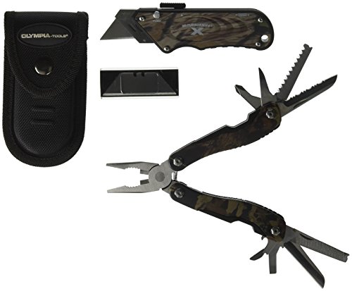 Olympia Tools Camo Turboknife X Utility Knife & Multifunction Pliers Set (Camo) $6.13 + FS w/ Prime