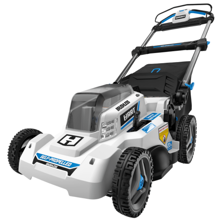 HART 40-Volt Cordless Brushless 20-inch Self-Propelled Lawn Mower Kit w/ 5.0Ah Lithium-Ion Battery + Charger $284 + Free Shipping