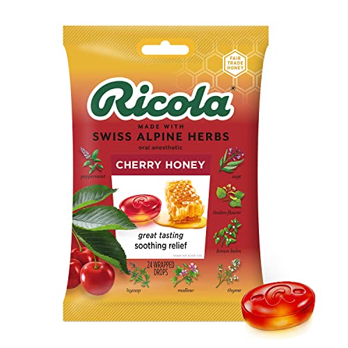 Ricola Cherry Honey Throat Drops, 24 Drops $1.58 + FS w/ Prime