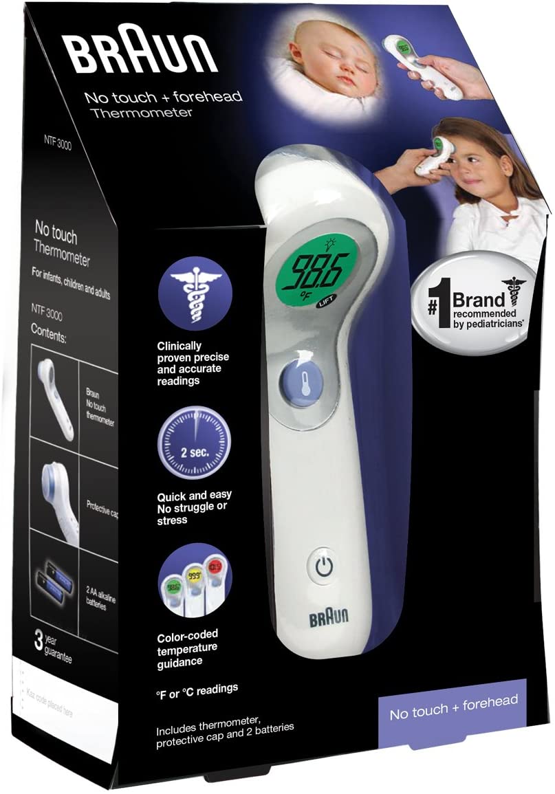 Braun No Touch and Forehead Thermometer - Touchless Thermometer $21.25 + FS w/ Prime