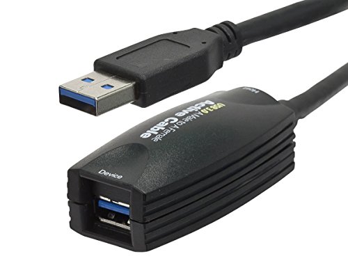 Monoprice 5-meter USB 3.0 A Male to A Female Active Extension Cable, Black $7.99 + FS w/ Prime