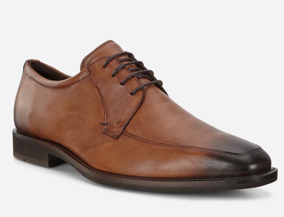 ECCO Men's Calcan Apron Toe Leather Dress Shoe, Amber (Various Sizes) $59.97 + Free Shipping