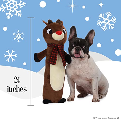 Rudolph The Red Nose Reindeer Toys for Dogs 2ft Dog Toy, Plush Squeaky Christmas Dog Toy $5.80 + FS w/ S&S