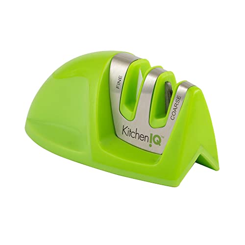 KitchenIQ 50881 Edge Grip 2Stage Knife Sharpener, Green 5 + FS w/ Prime